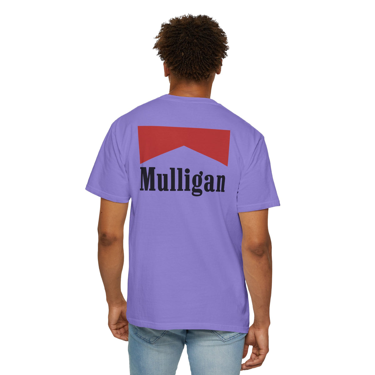 Mulligan Golf T-Shirt — Retro Red Tee with Marlboro Inspired Logo