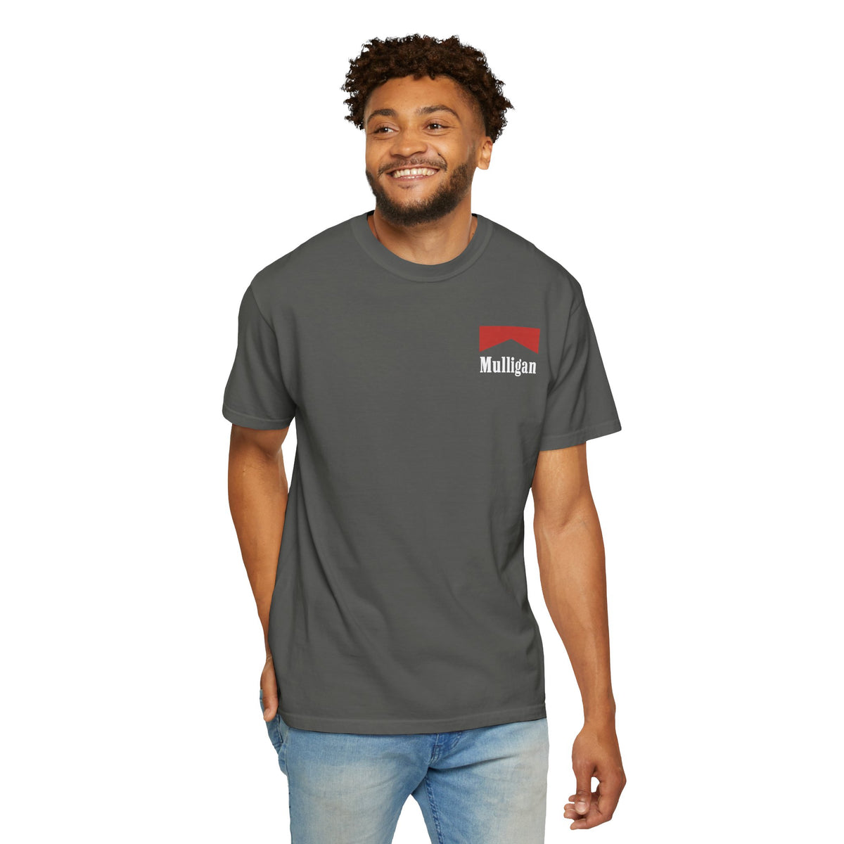 Mulligan Golf T-Shirt — Retro Red Tee with Marlboro Inspired Logo
