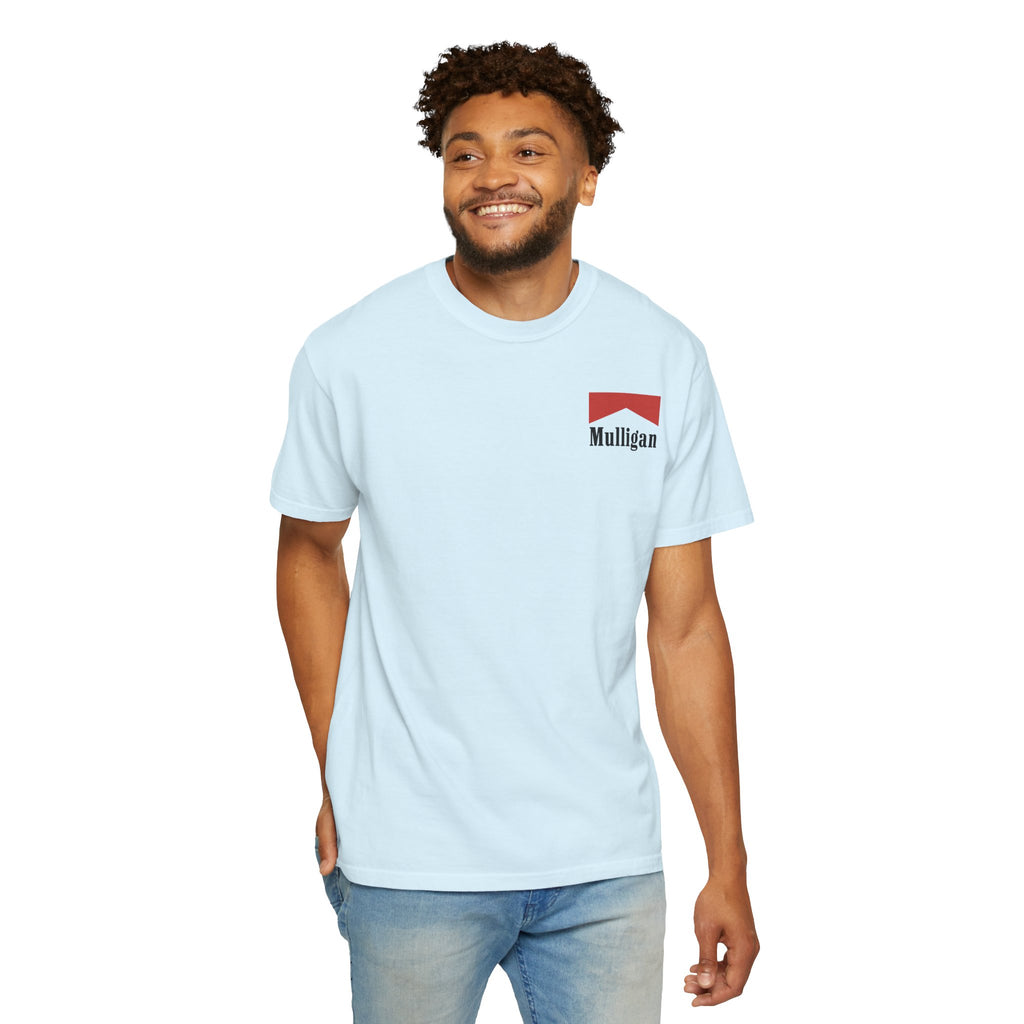 Mulligan Golf T-Shirt — Retro Red Tee with Marlboro Inspired Logo