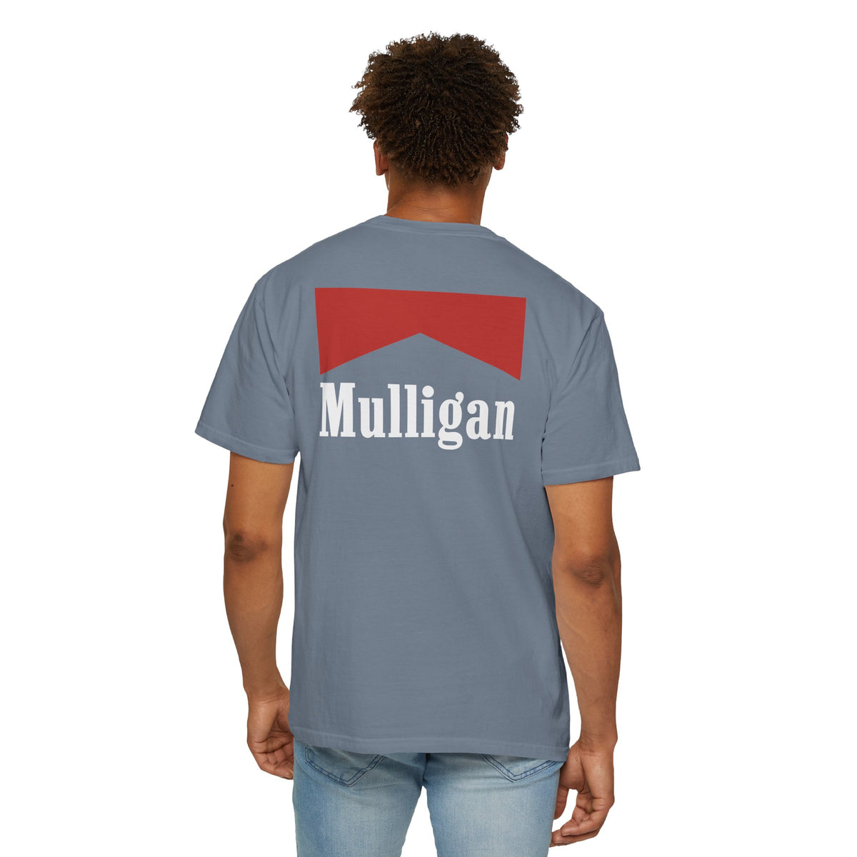 Mulligan Golf T-Shirt — Retro Red Tee with Marlboro Inspired Logo