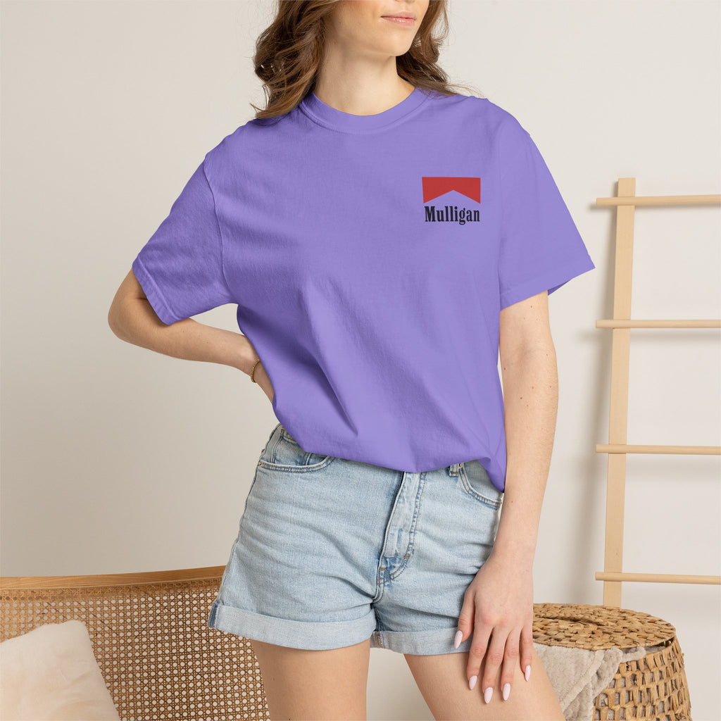 Mulligan Golf T-Shirt — Retro Red Tee with Marlboro Inspired Logo