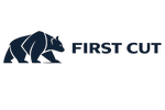 Logo of 'First Cut' with a bear silhouette on a white background